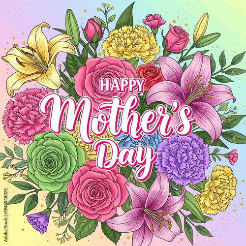 Vibrant flowers for Mother's Day celebration.