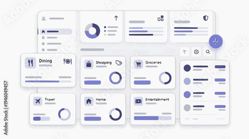 Personal Finance Dashboard UI With Budget Cards and Expense Tracking Analytics