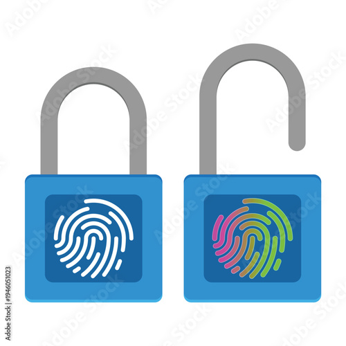 Smart padlock with fingerprint lock. Biometric padlock