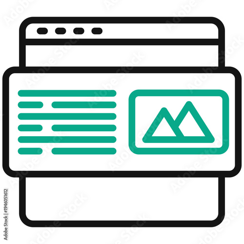 Rich Snippet Outline Dual Tone Icon. Mini Illustration For Modern Concept, Ui, Ux Web And App Development. Related To Seo And Online Marketing.