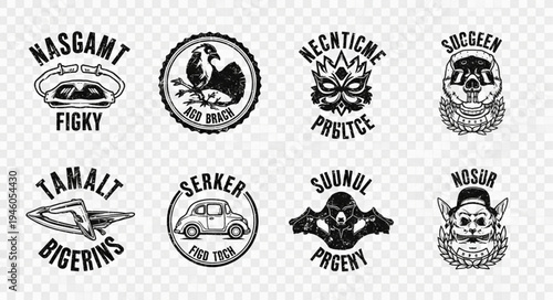 Collection of Star Wars Inspired Logo Designs with a Vintage Aesthetic.