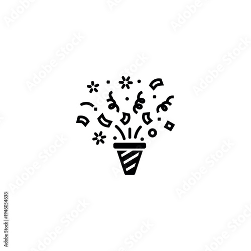 Party Popper Celebration Confetti Illustration Design.