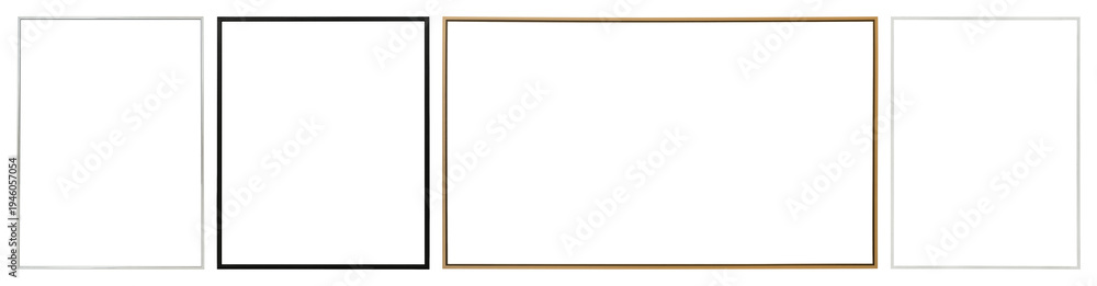 Obraz premium PNG Elegant frames in various styles element set on transparent background