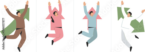 Tired businesswoman sitting at office desk with low battery sign above head representing work burnout exhaustion and stress concept flat vector