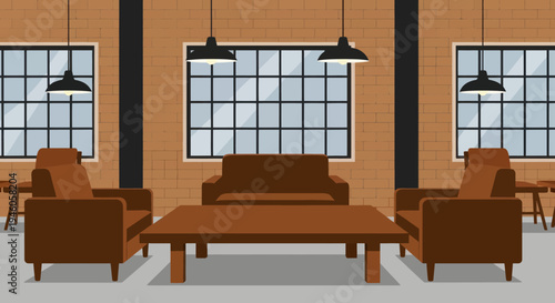 Cozy Living Room Furniture Arrangement with Armchairs and Sofa.