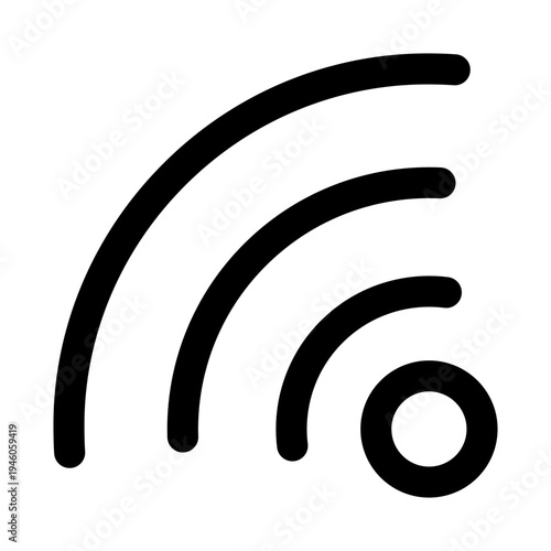 Wifi signal icon. Wifi signal professional line icon with modern wireless strength network connectivity and internet status icon.