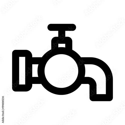 Water tap icon. Water tap professional line icon with modern plumbing faucet bathroom and kitchen hygiene icon.