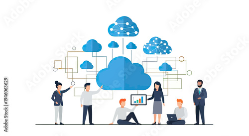 Business Team Collaboration on Cloud Computing Platform for Data Management
