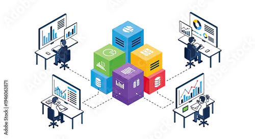 Visualizing connected data streams for collaborative business intelligence and analytics