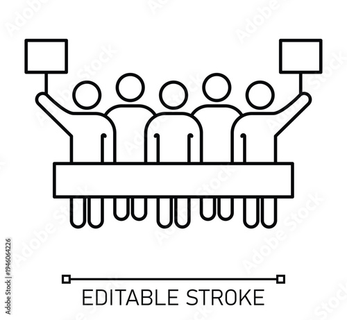 People Protest Banner Icon