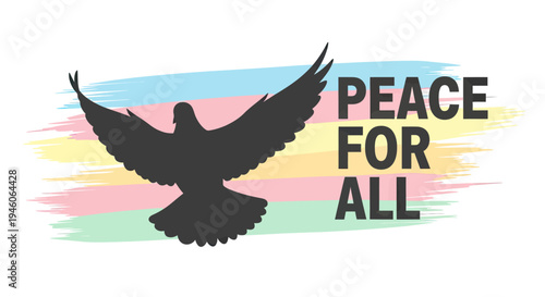 Dove of peace illustration promoting global unity and hope for all