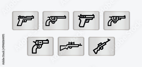 Gun vector weapon icon pack