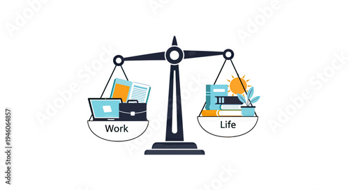 Balancing career and personal life A conceptual illustration of work-life harmony