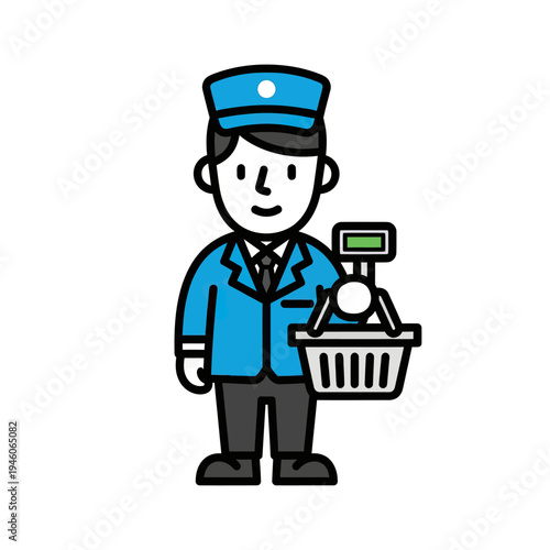 Friendly service professional assists with customer shopping and order fulfillment process