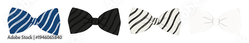 Fotografie PNG Elegant bow tie collection variety on transparent background