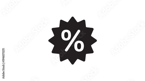 Discount Percent Sign Icon Retail Sale Promotion Offer Symbol Minimal Flat Vector Isolated On White
