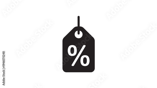 Discount Tag Icon With Percentage Symbol – Sale Price Retail Promotion Label Vector