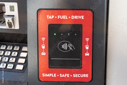 Card payment terminal for contactless and chip card transactions, modern POS device for retail and electronic payments