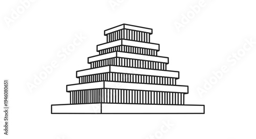 Vector illustration of a multi-level parking garage