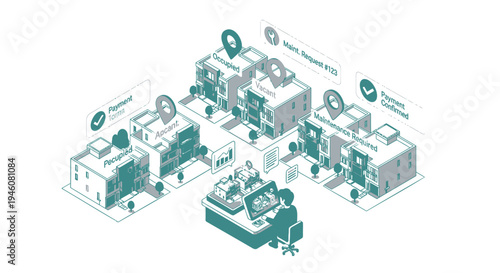 Set of industrial factory buildings vector