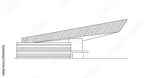 Vector illustration of modern building roof design