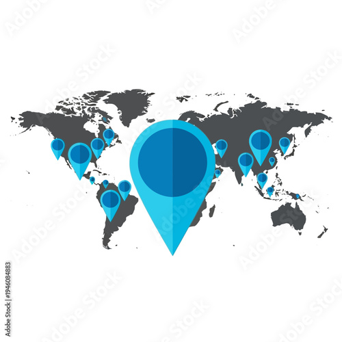 Global locations marked on world map.
