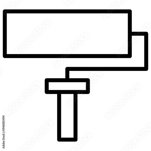 Paint Roller Outline Icon