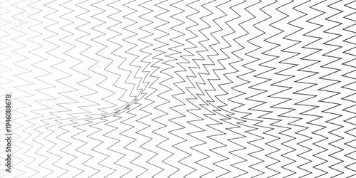 Wavy zigzag lines. Black underlines wavy curve zig zag line pattern in abstract style, horizontal line eps 10.