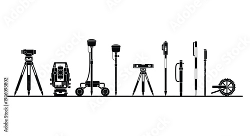 Set of 8 photography equipment icons vector