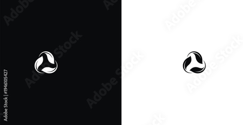 Minimal abstract triad icon vector