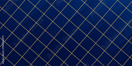 Gold check pattern on navy background