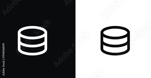 Minimal database icon vector
