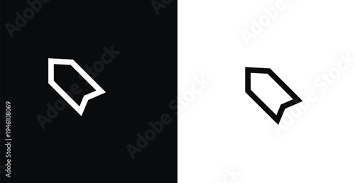 Minimal abstract geometric shape icon vector