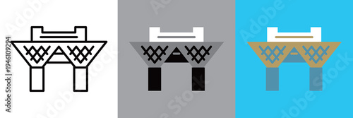 東京ビッグサイトのシンプルなアイコン