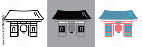 雷門のシンプルなアイコン