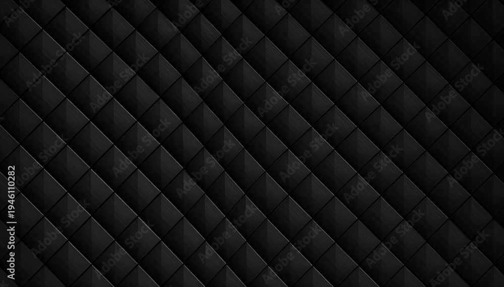 Fototapeta premium Dark quilted pattern background with a repeating geometric design.