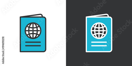 シンプルなパスポートアイコン