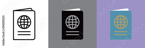 シンプルなパスポートアイコン