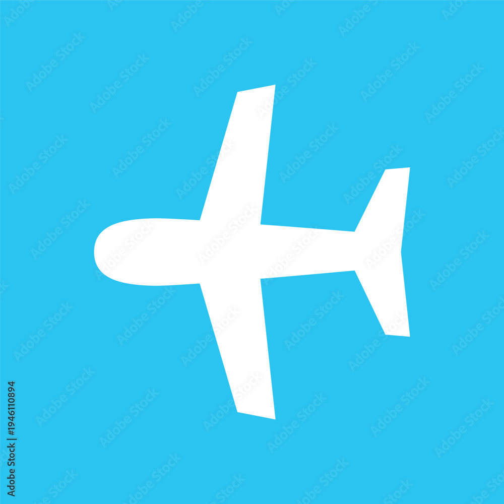 Obraz premium 飛行機アイコンの編集可能なベクターデザイン