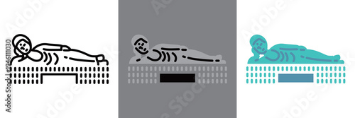 シンプルな釈迦涅槃像のアイコン