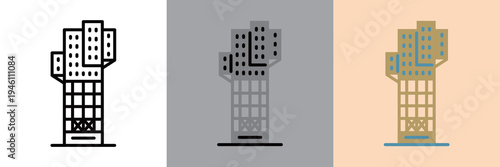 シンプルな旧志免鉱業所竪坑櫓のアイコン