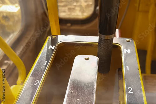 MANUAL GEARBOX on the excavator in cab