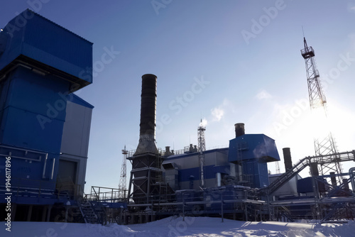 gas compressor station for the treatment and drying of natural gas.