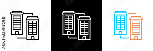 B2B on white and black background