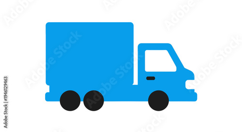 Delivery truck vector illustration, flat design, for transport and logistics, isolated on white, commercial vehicle.