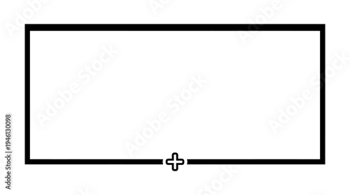 Easter Frame Design Vector with Cross Symbol, Religious Holy Week Graphic, Minimalist Christian Easter Celebration Frame with Blank Space, Church Event Promotion Banner, Spiritual Holiday Marketing Te