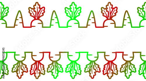 Carrot Edge Sale Strip Vector, Easter Discount Banner with Vegetable Border, Farm Fresh Spring Promotion Graphic, Black Background, White Typography, Retail Marketing Seasonal Offer Template