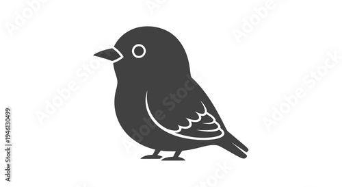 Bird Vector Illustration, Flat Design, Icon for Nature and Wildlife, EPS, SVG