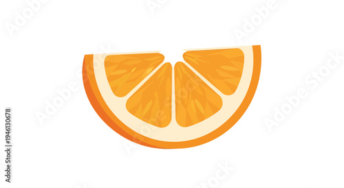 Orange slice image, vector illustration, fresh fruit design, healthy eating concept