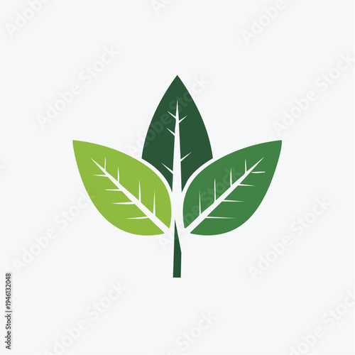 Lotus Leaf Icon Flat Vector Design Isolated on White Background Minimalist Green Lily Pad Symbol for Nature Wellness Spa and Eco Friendly Branding